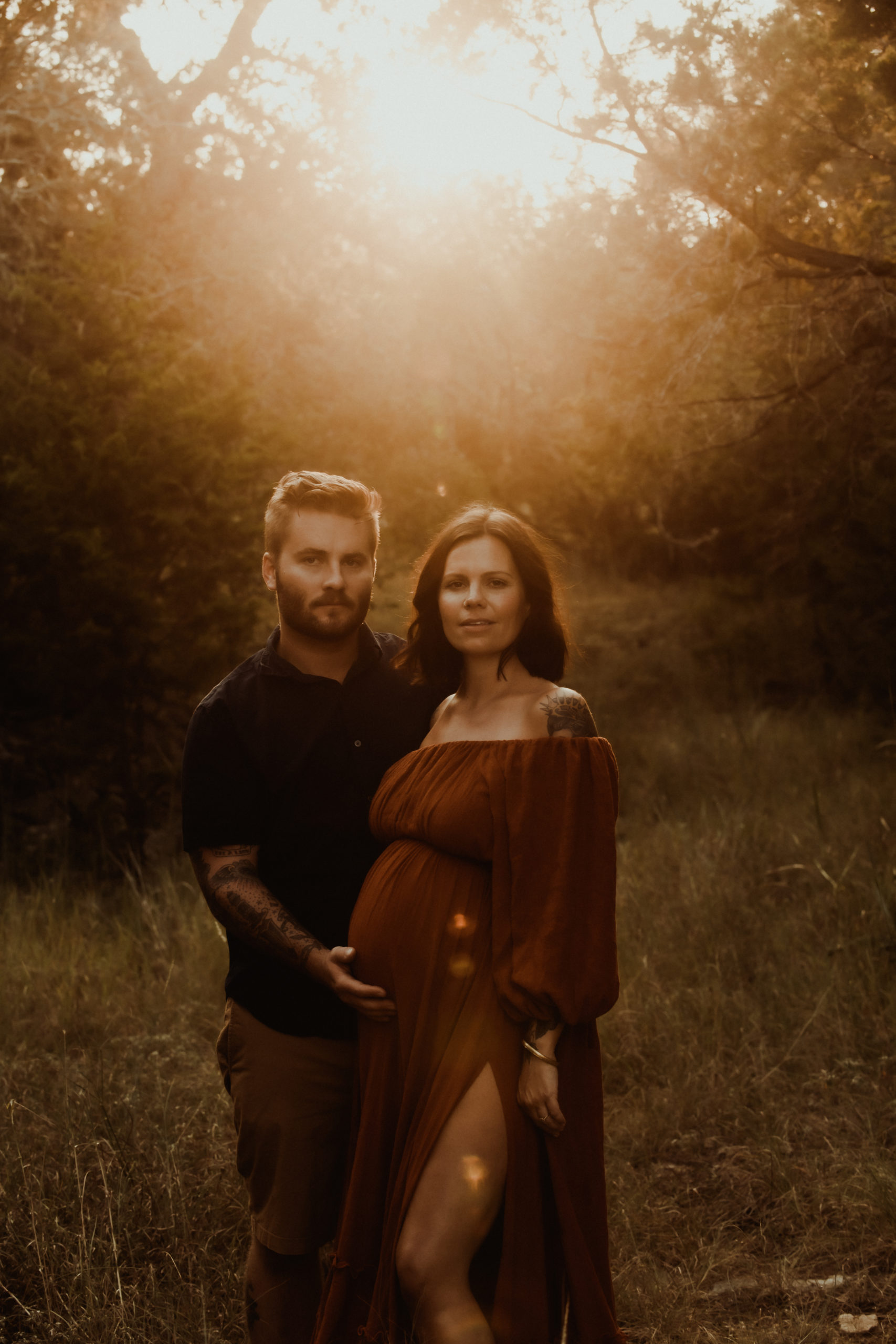 couple at golden hour maternity meredith mccann photography san marcos tx